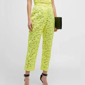 Alexander McQueen
Lacquer Lace Slim-Leg Ankle Cigarette Pants